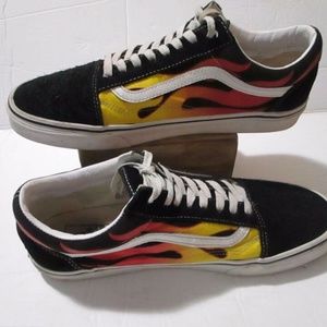 Vans Old Skool Flame Mens 11.5 Classic skateboard shoe Low tip lace up VGUC